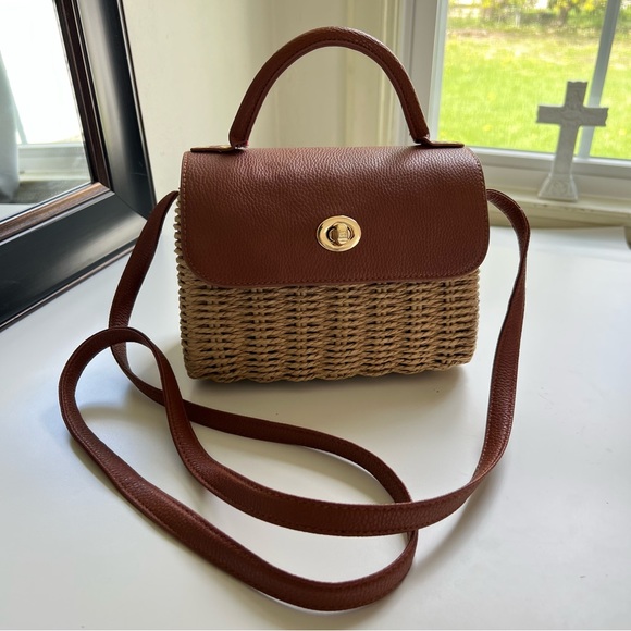 Primark Bags Primark Small Beige Wicker Woven Straw Rattan